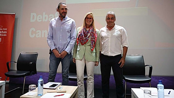 Gijón, en el centro del debate entre los tres candidatos a las primarias del PSOE