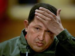 Hugo Chávez, durante la conferencia de prensa en el Palacio de Miraflores, en Caracas. /Ap