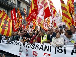 Los trabajadores de Nissan se han movilizado para intentar salvar sus empleos. /Archivo