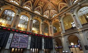 Interior de la Bolsa de Madrid. / Archivo