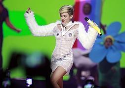 Miley Cyrus, en un show durante el iHeartRadio Music Festival en Las Vegas. / Reuters