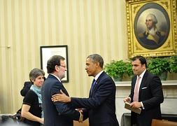 El presidente del Gobierno, Mariano Rajoy, en la Casa Blanca / Afp