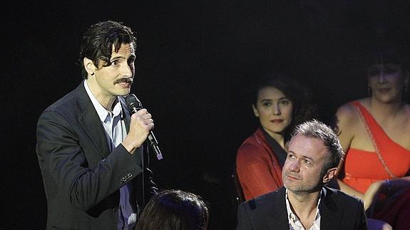 Juan Diego Botto, tras recoger el premio Max al mejor autor revelación. 