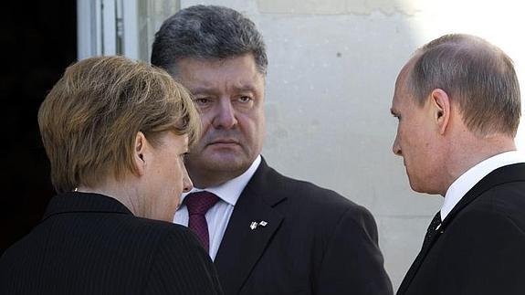 La canciller alemana, Angela Merkel, y el presidente ruso, Vladímir Putin. 