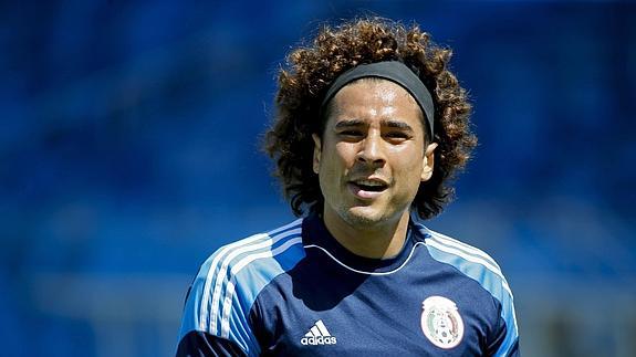 Ochoa, durante un entrenamiento del Mundial.