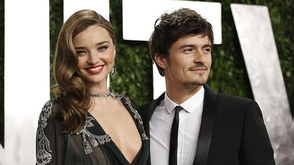 Orlando Bloom, junto a Miranda Kerr.