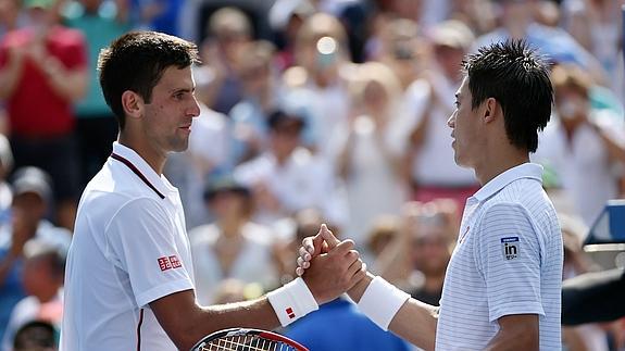 Djokovic saluda a su verdugo, Nishikori 