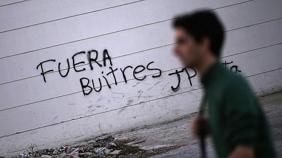 Pintada contra los fondos buitre en Argentina