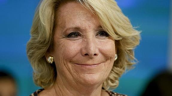 La presidenta del PP de Madrid, Esperanza Aguirre. 