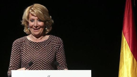 La presidenta del PP madrileño, Esperanza Aguirre. 