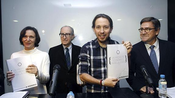 Bescansa, Navarro, Iglesias y Torres.