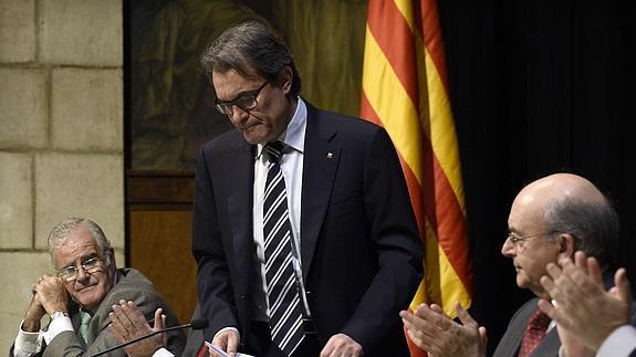 Artur Mas, junto a Romero de Tejada. 