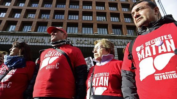 Manifestación de la Plataforma de Afectados por la Hepatitis C. 