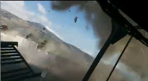 Captura de imagen del vídeo grabado por los militares españoles.