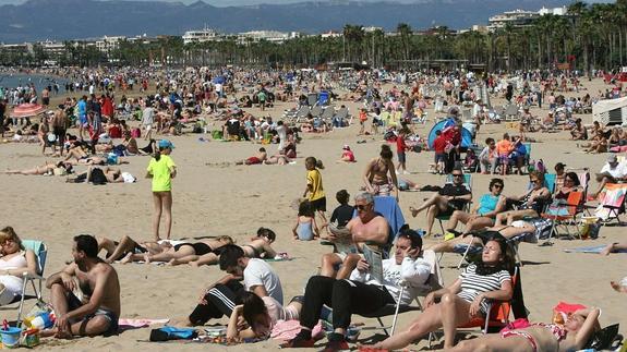 Imagen de una playa de Levante. 