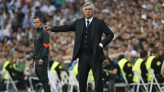 Carlo Ancelotti, durante el partido. 