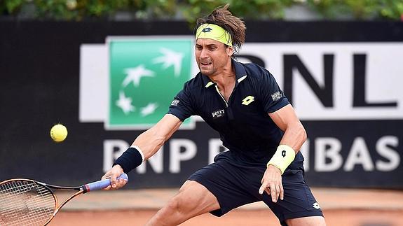 David Ferrer, durante su partido ante David Goffin. 