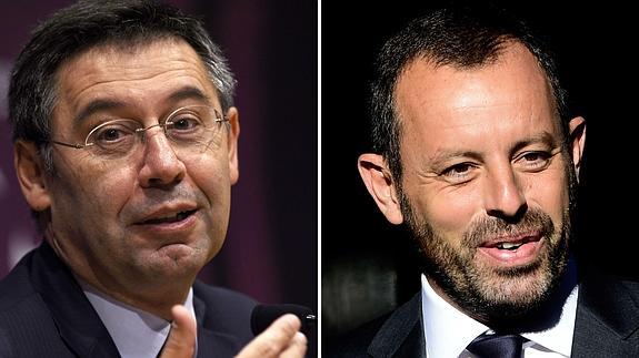 Josep María Bartomeu y Sandro Rosell. 