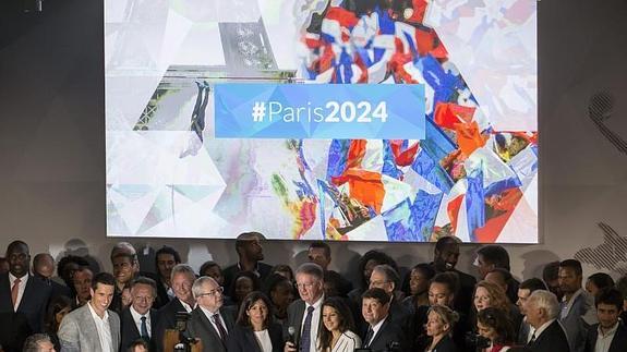 Anuncio de la candidatura de París a los Juegos Olímpicos de 2024. 