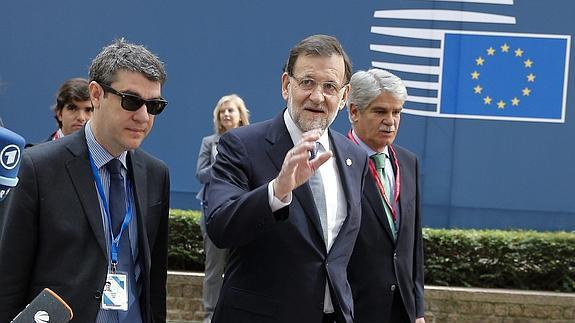 Mariano Rajoy, hoy, en Bruselas.