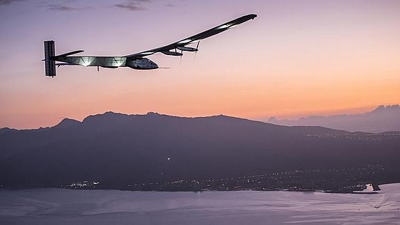 Llegada del Solar Impulse a Hawái el pasado 3 de julio.