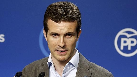 El vicesecretario de Comunicación del PP, Pablo Casado.