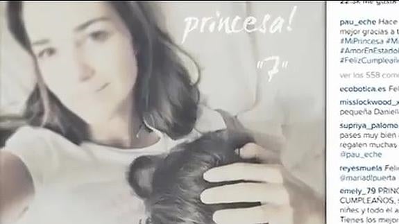 Paula Echevarría felicita en Instagram a su hija.