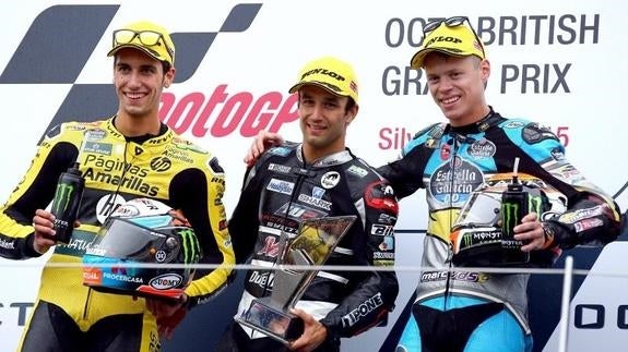 Rins, Zarco y Rabat en el podio. 