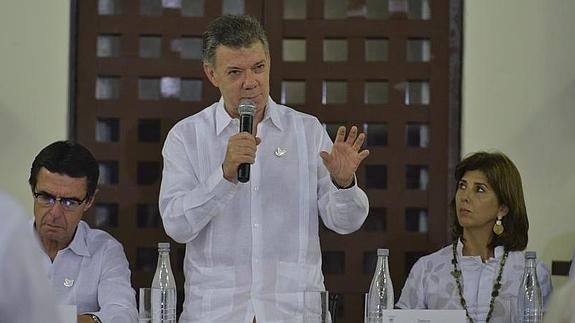 - El presidente de Colombia, Juan Manuel Santos. 