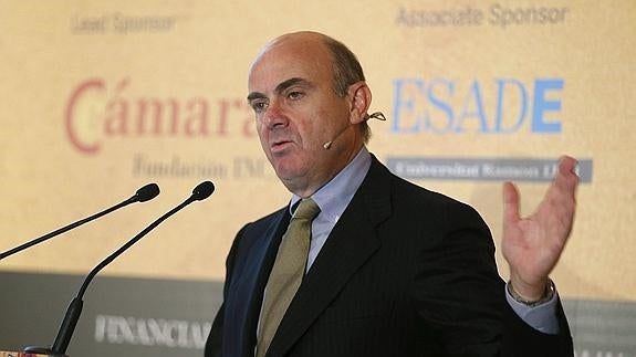 El ministro Luis de Guindos.