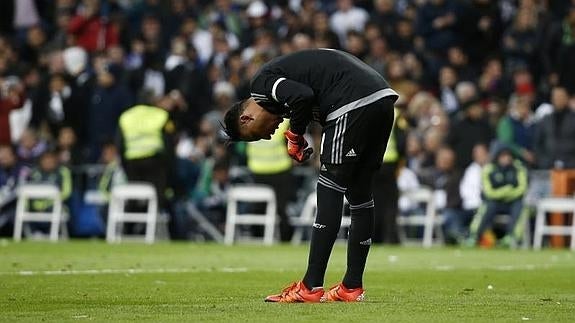 Keylor Navas, durante el partido ante el Barcelona. 