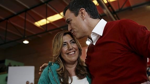 Susana Díaz y Pedro Sánchez.