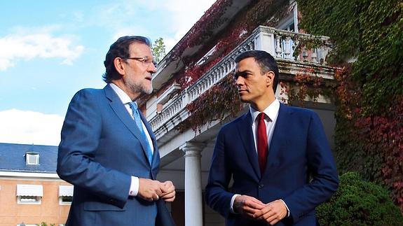 Rajoy y Sánchez, durante su último encuentro en Moncloa.