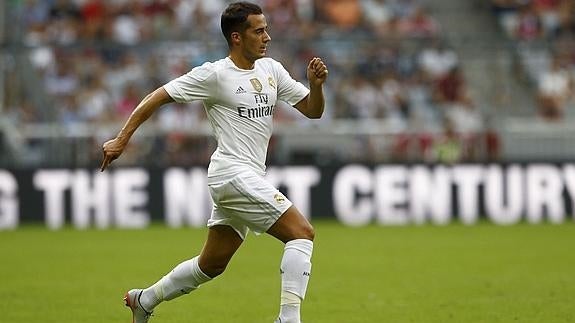 Lucas Vázquez, en un partido con el Real Madrid. 