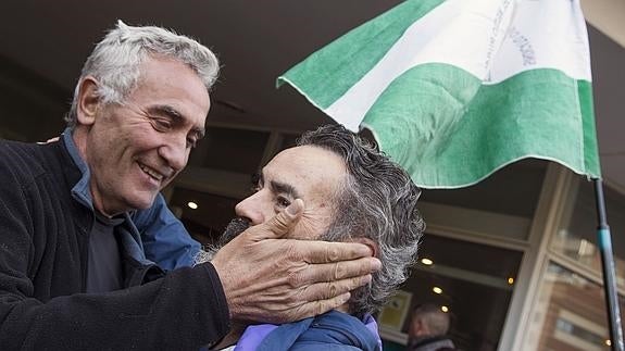 Diego Cañamero, junto a Juan Manuel Sánchez Gordillo.