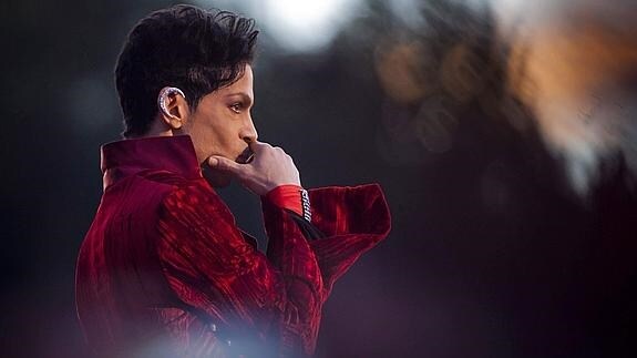 Prince, durante un concierto.