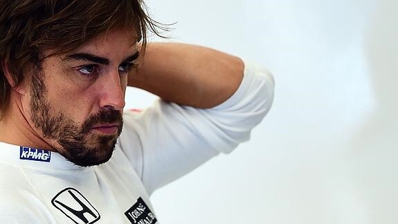 Fernando Alonso, antes de una carrera. 