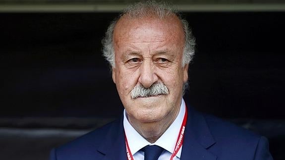 Del Bosque, durante el partido que enfrentó a España con Bosnia. 