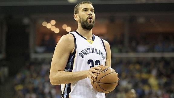 Marc Gasol, en pleno partido de los Memphis Grizzlies. 