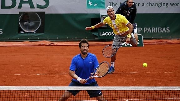 Feliciano y Marc, durante la final. 