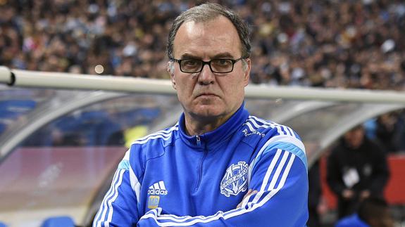 Marcelo Bielsa, durante un partido como técnico del Olympique de Marsella. 