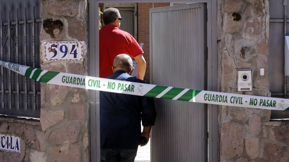 Vivienda donde aparecieron los cuerpos. 