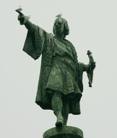Estatua de Cristobal Colón en las Ramblas. 