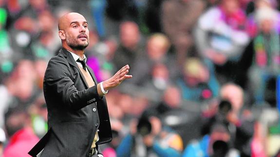 Guardiola, en un partido con el City. 