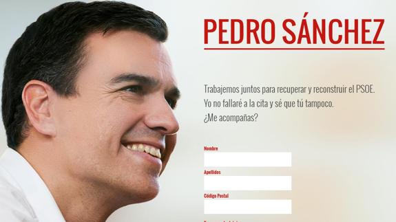 La web de Pedro Sánchez.