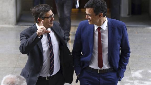 Patxi López y Pedro Sanchez.