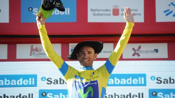 Alejandro Valverde celebra la Vuelta al País Vasco. 