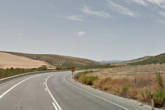 Lugar de la A-385 donde se registró el atropello.