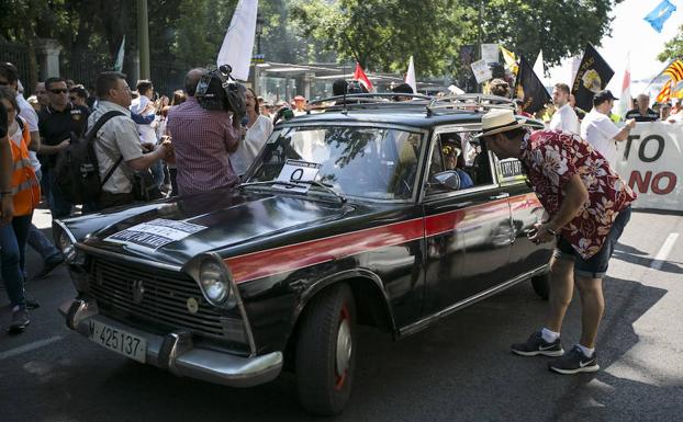 Manifestación de taxistas. 