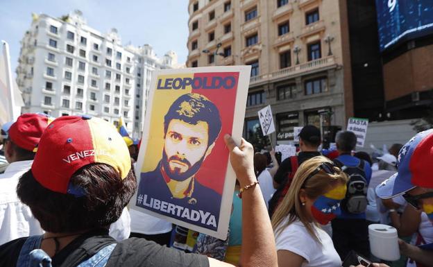 Manifestación contra la situación en Venezuela.